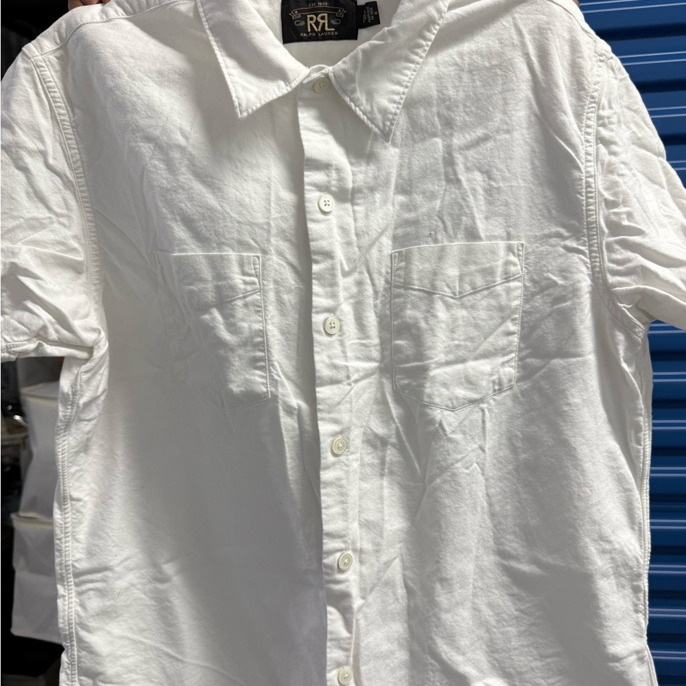 Ralph Lauren Double RL White Casual Button Down Shirt
